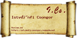 Istvánfi Csongor névjegykártya
