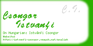csongor istvanfi business card